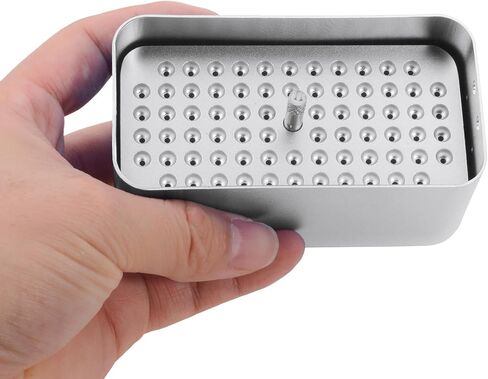 1Pcs 72 Holes Endo Box Diamond Bur Holder Autoclave Aluminum Box for Endo Files (Silver) in Saudi Arabia
