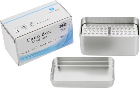 1Pcs 72 Holes Endo Box Diamond Bur Holder Autoclave Aluminum Box for Endo Files (Silver) in Saudi Arabia