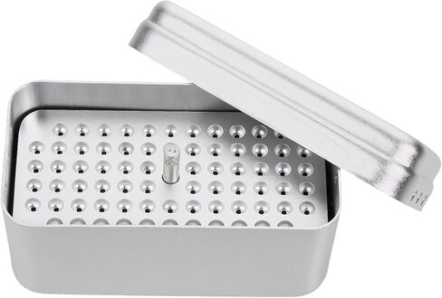 1Pcs 72 Holes Endo Box Diamond Bur Holder Autoclave Aluminum Box for Endo Files (Silver) in Saudi Arabia
