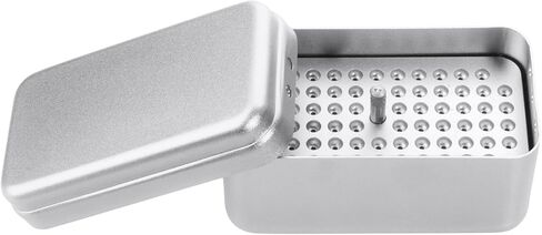 1Pcs 72 Holes Endo Box Diamond Bur Holder Autoclave Aluminum Box for Endo Files (Silver) in Saudi Arabia