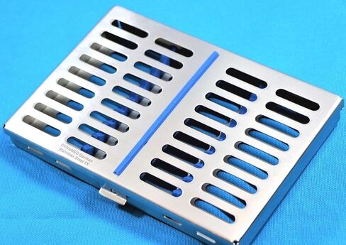 كاسيت تعقيم الأسنان الألماني الممتاز مربع رف صينية أدوات العدوانية 10 أدوات in Kuwait