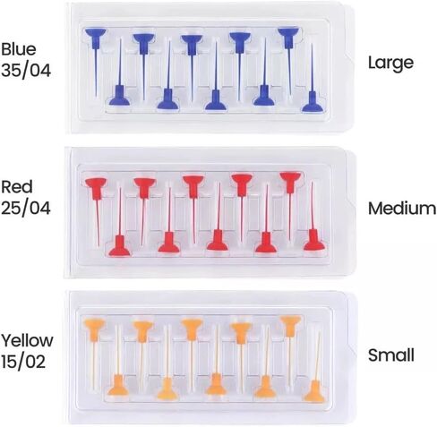 20pcs Endo Sonic Activator Tips, Dental Sonic Irrigator Tips, Endodontic Activation Root Canal Irrigation Tips (Blue-35/04) in Kuwait