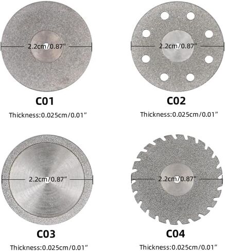 5pcs Dental Ultra-Thin Double Side Sand Porcelain Diamond Grinding Wheel Cutting Disc for Separating Polish Teeth Whitening Tool (Color : 5pcs C01) in Kuwait