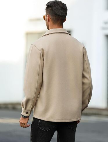 Zaful Men's Color Block Single Single Breasted Corduroy Abour Down Twlar Long Sleeve Jacket (4-Light Coffee ، XL) in Kuwait