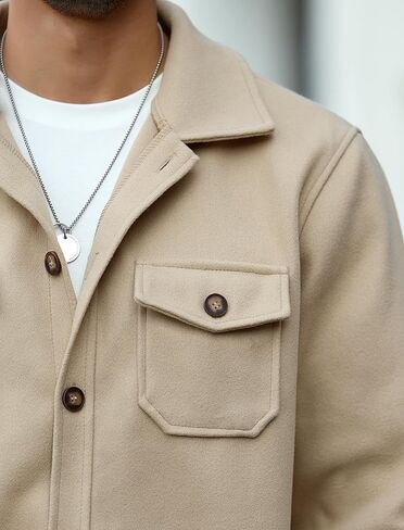 Zaful Men's Color Block Single Single Breasted Corduroy Abour Down Twlar Long Sleeve Jacket (4-Light Coffee ، XL) in Kuwait