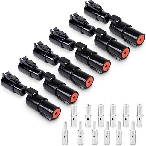 Jrready 238PCS DT Connector Horepracking ، 2 3 4 6 8 12 PIN Deutsch DT Connector Kit مع 82pairs مقاس 16 جهات اتصال صلبة لإصلاح السيارات ، موصل كهربائي بحري مقاوم للماء (ST6317) in Kuwait
