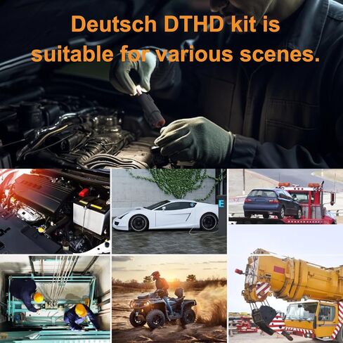 Jrready 238PCS DT Connector Horepracking ، 2 3 4 6 8 12 PIN Deutsch DT Connector Kit مع 82pairs مقاس 16 جهات اتصال صلبة لإصلاح السيارات ، موصل كهربائي بحري مقاوم للماء (ST6317) in Kuwait
