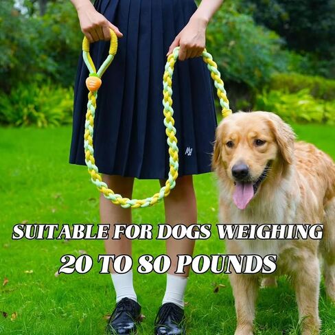 Handmade 4ft Braided Cotton Dog Leash,Durable and Stylish, Ideal for Medium to Large Dogs, Black in Kuwait