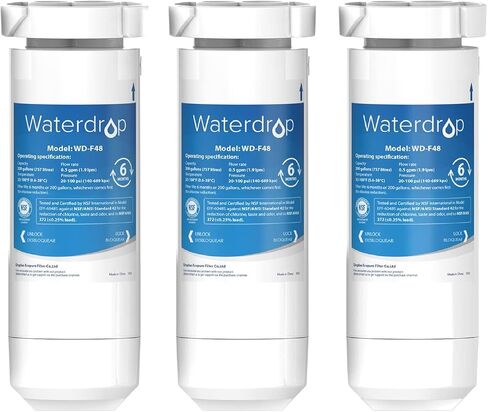 Waterdrop XWF water filter for GE® refrigerator, Replacement for XWF GE® water filter, 3 Filters in Kuwait