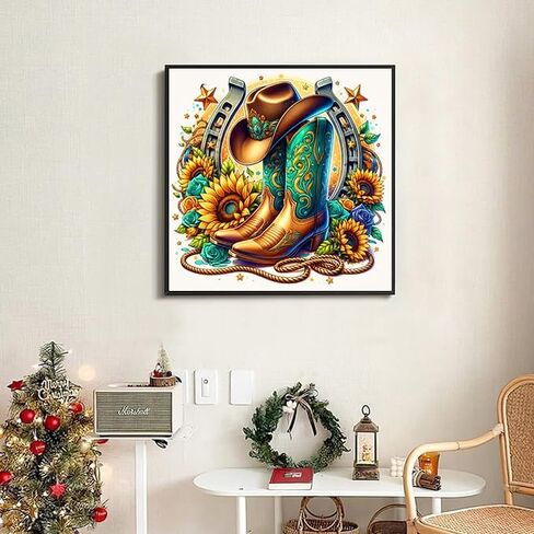 Highland Cow and Gnome Diamond Art Kits for Adults - Diamond Painting Kits for Adults Beginner, DIY 5D Full Drill Sunflowers Gem Art for Home Wall Decor 14x14 inch in Kuwait