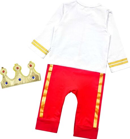 Newborn Baby Boys Girls Prince Costume Clothes, Infant Halloween Romper, Baby Cosplay Outfit Short Sleeve Jumpsuit in Saudi Arabia