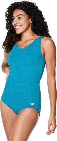Speedo Women's Swimsuit One Piece Pebble Texture Conservative Cut in Saudi Arabia