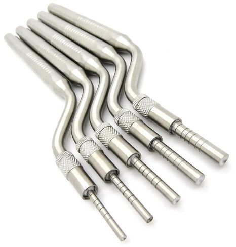 Dental Osteotomes Concave Tip Bone Spreading Adjustable Screws Implant Surgical Instrument Set of 5 in Kuwait