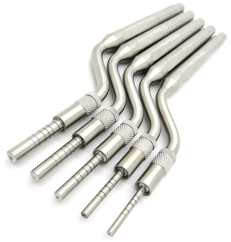 Dental Osteotomes Concave Tip Bone Spreading Adjustable Screws Implant Surgical Instrument Set of 5 in Kuwait
