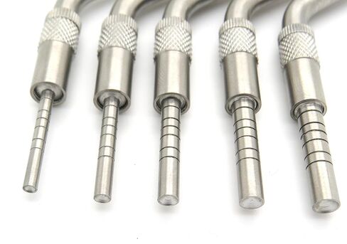 Dental Osteotomes Concave Tip Bone Spreading Adjustable Screws Implant Surgical Instrument Set of 5 in Kuwait