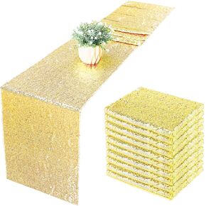 10 Park Sequin Table Runners Rose Gold 12 X 108 Inch Glitter Rose Gold Tables Sparkle Table Covers for Holiday Wedding Birthday Christmas Wedding Birthday in Saudi Arabia
