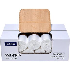 7-10 Gallon Clear Trash Can Liners, 24'' x 24'', Wholesale 1000 Count, High Density Garbage Bags for Office, Bathroom, Commercial and Industrial Use in Saudi Arabia