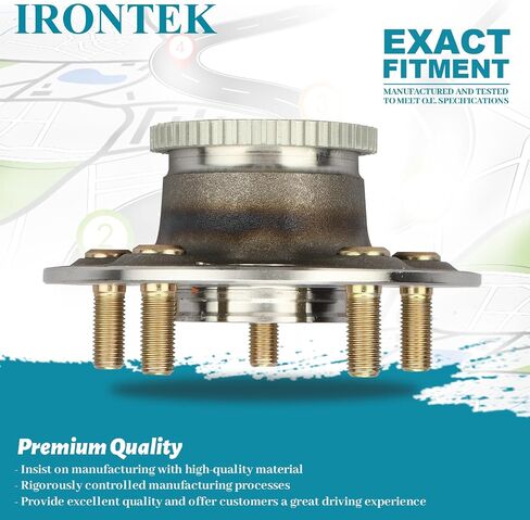 محمل العجلات الخلفية Irontek وتجميع المحور (5Lugs فقط 4WD W/ABS ، V6 3.0L) FITS 1999-2003 لـ Acura TL ؛ 1998-2002 لـ Honda Accord Ex ؛ 1998-2002 لـ Honda Accord LX 1PCS 512179 in Saudi Arabia