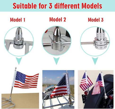 2 Pcs Motorcycle Flag Black Flagpole Mounts United We Stand - Land of The Free Because of Brave Flags for Harley Yamaha Goldwing 1/2 Motorcycle Luggage Rack 6 x 10 Inch Flag in Saudi Arabia