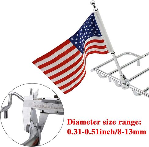 2 Pcs Motorcycle Flag Black Flagpole Mounts United We Stand - Land of The Free Because of Brave Flags for Harley Yamaha Goldwing 1/2 Motorcycle Luggage Rack 6 x 10 Inch Flag in Saudi Arabia