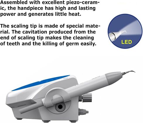 DTE D5 LED بالموجات فوق الصوتية Piezo Scaler 6 نصائح ، تباع من قبل JMU (الأزرق) in Kuwait