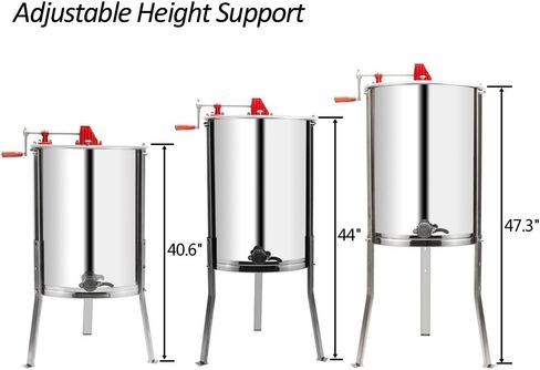 VINGLI Upgraded 4 Frame Honey Extractor Separator,304 Food Grade Stainless Steel Honeycomb Spinner Drum Manual Crank With Adjustable Height Stands,Beekeeping Pro Extraction Apiary Centrifuge Equipment in Saudi Arabia