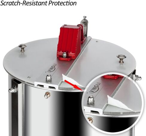 VINGLI Upgraded 4 Frame Honey Extractor Separator,304 Food Grade Stainless Steel Honeycomb Spinner Drum Manual Crank With Adjustable Height Stands,Beekeeping Pro Extraction Apiary Centrifuge Equipment in Saudi Arabia