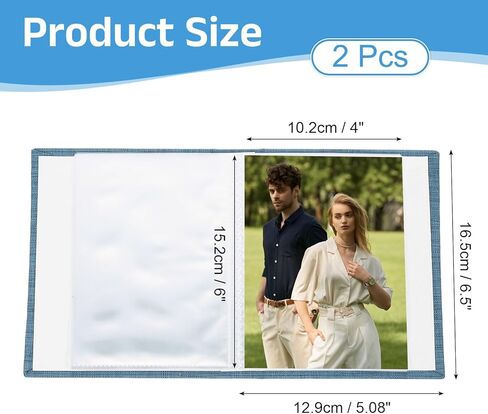 Uxcell 2PCS ألبوم صور صغير ، 5 × 7 بوصة من جيوب غلاف الجيوب ، ألبومات صور زلارية مع نافذة العرض عقد 26 صفحة 52 صورة لعائلة الزفاف ، الأخضر in Saudi Arabia