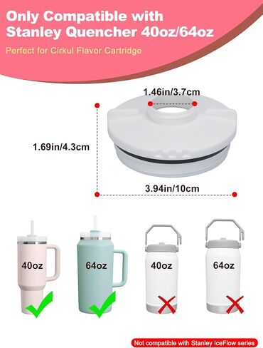 youshares 2 pcs قبعات Keeper لزجاجة ماء cirkul ، متوافقة مع نكهات cirkul ، قبعات لزجاجة الماء ، غطاء غطاء بلاستيكي لزجاجة مياه النكهة ، غطاء ماء النكهة البديلة لشراب cirkul in Kuwait