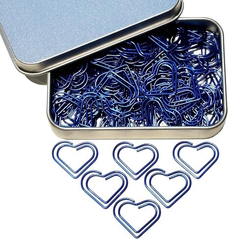 Heart Paper Clips, 100PCS Cute Love Heart Bookmark Clips, Pink Love Heart Shaped Paper Clips (Pink) in Kuwait