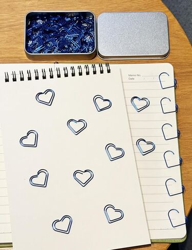 Heart Paper Clips, 100PCS Cute Love Heart Bookmark Clips, Pink Love Heart Shaped Paper Clips (Pink) in Kuwait