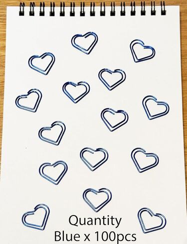 Heart Paper Clips, 100PCS Cute Love Heart Bookmark Clips, Pink Love Heart Shaped Paper Clips (Pink) in Kuwait