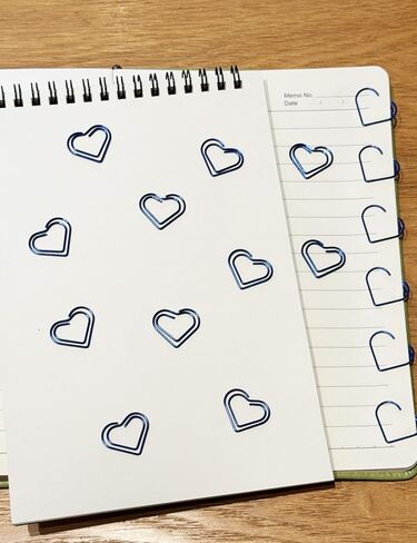 Heart Paper Clips, 100PCS Cute Love Heart Bookmark Clips, Pink Love Heart Shaped Paper Clips (Pink) in Kuwait