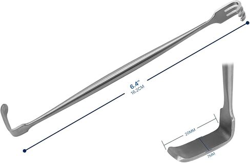 Senn Miller Surgical Deter ، 6.375 inch ، مزدوج نهاية ، من أجل الأمراض الجلدية والفولاذ المقاوم للصدأ الصلب الشارب والفولاذ (b/b بلانت/بلانت) in Kuwait