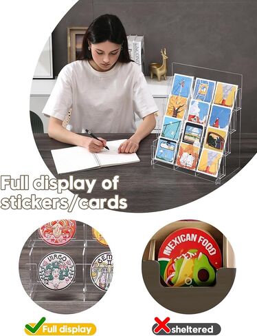 Acrylic Sticker Display Stand, Sticker Holder Display for Vendor Events, Card Rack Display Stand, Portable Display Rack in Saudi Arabia