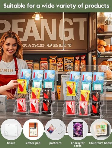 Acrylic Sticker Display Stand, Sticker Holder Display for Vendor Events, Card Rack Display Stand, Portable Display Rack in Saudi Arabia