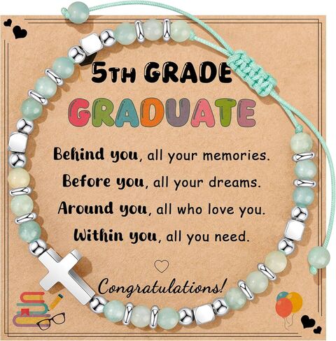JoycuFF Best 2025 Kindergarten Graduation Gifts for Girls Her, Cute Heart Cross Bracelet Gifts for Girl, Graduation Gifts for Students Daughter Niece Granddaughter in Saudi Arabia