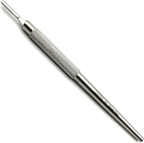 Bard Parker Scalpel Handle, Autoclaveable 12.5 cm German Stainless Steel Surgical Scalpel Handles with Ruler for 10-17 Dermaplaning Scalpel Blades (Handle No. 3, Pack of 1) in Kuwait
