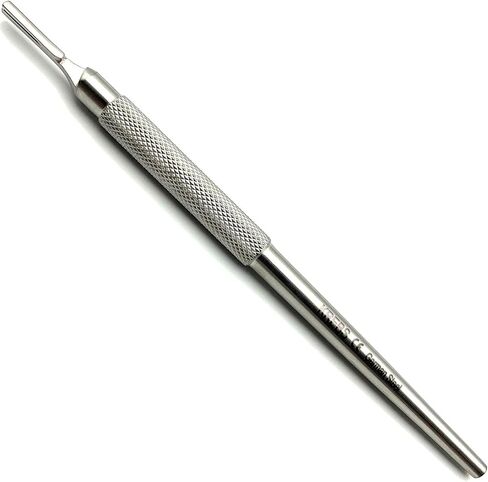 Bard Parker Scalpel Handle, Autoclaveable 12.5 cm German Stainless Steel Surgical Scalpel Handles with Ruler for 10-17 Dermaplaning Scalpel Blades (Handle No. 3, Pack of 1) in Kuwait