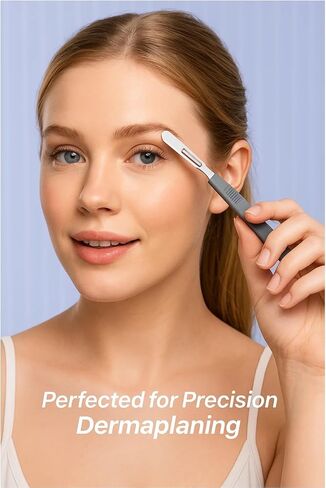 #10R شفرات Dermaplaning مع مقبض - حزمة من 15 شفرات من Dermaplane للوجه للنساء + مقبض الفولاذ المقاوم للصدأ مقبض #3 - أداة dermaplaning احترافية للبشرة السلسة والمشرقة in Kuwait