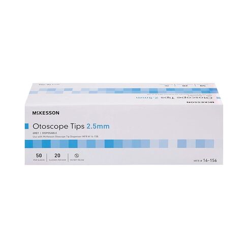 McKesson Otoscope Tips, Ear Speculum, Disposable, 2.5 mm, Gray, 1000 Count, 1 Pack in Saudi Arabia