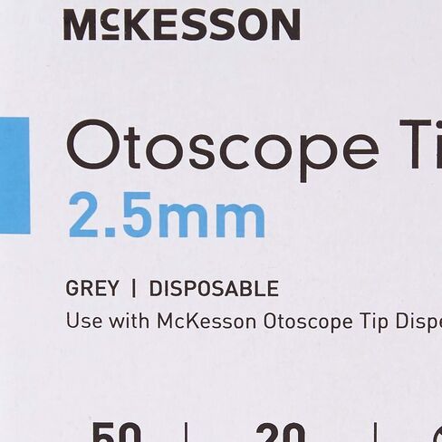 McKesson Otoscope Tips, Ear Speculum, Disposable, 2.5 mm, Gray, 1000 Count, 1 Pack in Saudi Arabia