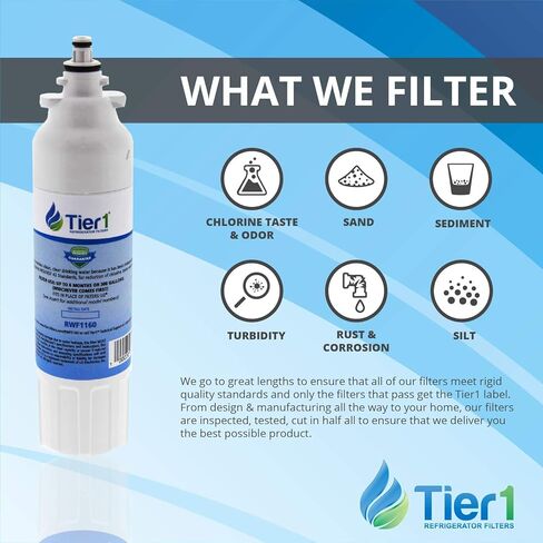 Tier1 ADQ73613401 Refrigerator Water Filter 2-pk | Replacement for LG LT800P, ADQ73613402, Kenmore 9490, 46-9490, 469490, ADQ73613408, DWF-35, Fridge Filter in Kuwait