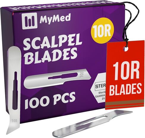 10r Blades Dermaplaning 0.7mm Extra Wide Pack of 100 Surgical Blades 10r, Size 10r Scalpel Blades, High Carbon Steel Dermablade Dermaplane Blades 10r Individually Wrapped Disposable 10r Blade Sterile in Kuwait