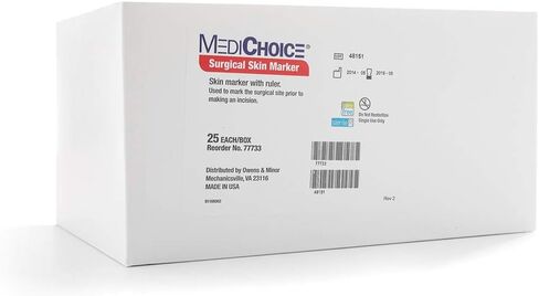 Medichoice Skin Marker ، W/حاكم ، معقمة ، 1314077733 (صندوق 25) in Saudi Arabia