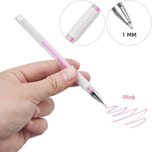 TEONEI Eyebrow microblading Marker Pen,Skin Marker Pen,Eyebrow Permanent Makeup Position Mapping Mark Tools (Pink) in Kuwait