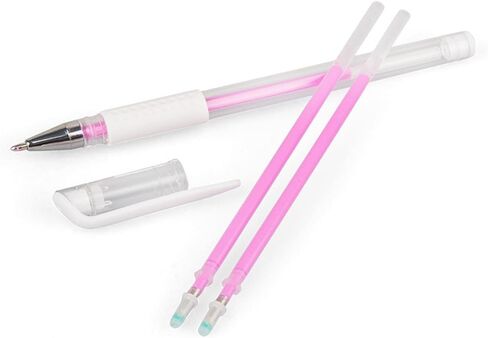 TEONEI Eyebrow microblading Marker Pen,Skin Marker Pen,Eyebrow Permanent Makeup Position Mapping Mark Tools (Pink) in Kuwait