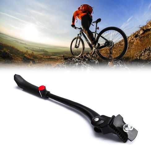 Adjustable Bicycle Bike Kickstand, Aluminum Alloy Bike Stand with Concealed Spring-Loaded Latch, Anti Slip Bike Parking Side Kick Stand Replacement for Mountain and Road Bikes in Saudi Arabia