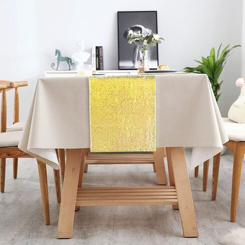 10 Park Sequin Table Runners Rose Gold 12 X 108 Inch Glitter Rose Gold Tables Sparkle Table Covers for Holiday Wedding Birthday Christmas Wedding Birthday in Saudi Arabia