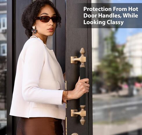 Door Handle Cover for Commercial Business Door Handles; No More Hot Handles (Grey) in Kuwait